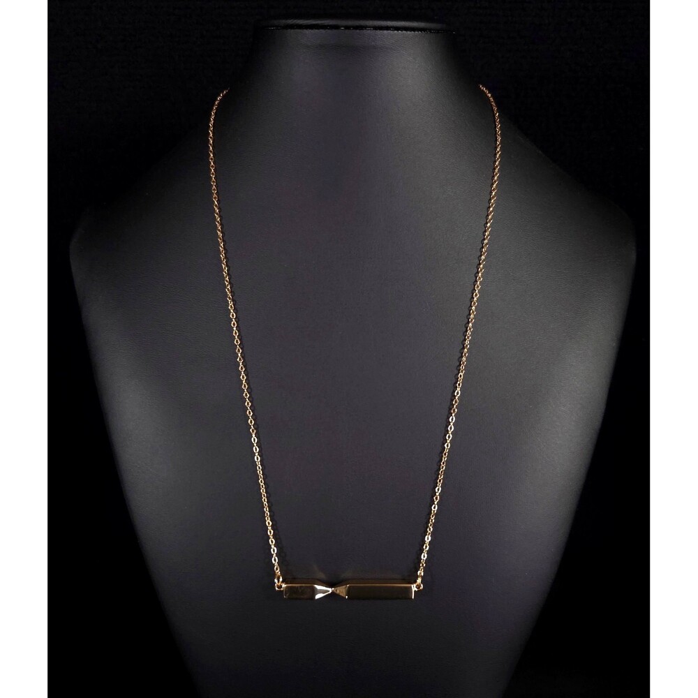 India Hicks The Oblique Necklace Womens Gold Tone Bar Jewelry Retired
